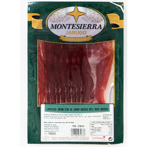 Sliced Iberian fodder fed ham 50%